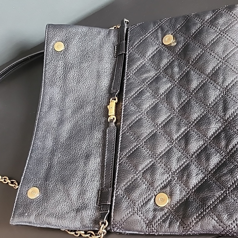 Marc jacobs black brass sandy clutch shoulder handbag - Picture 5 of 8